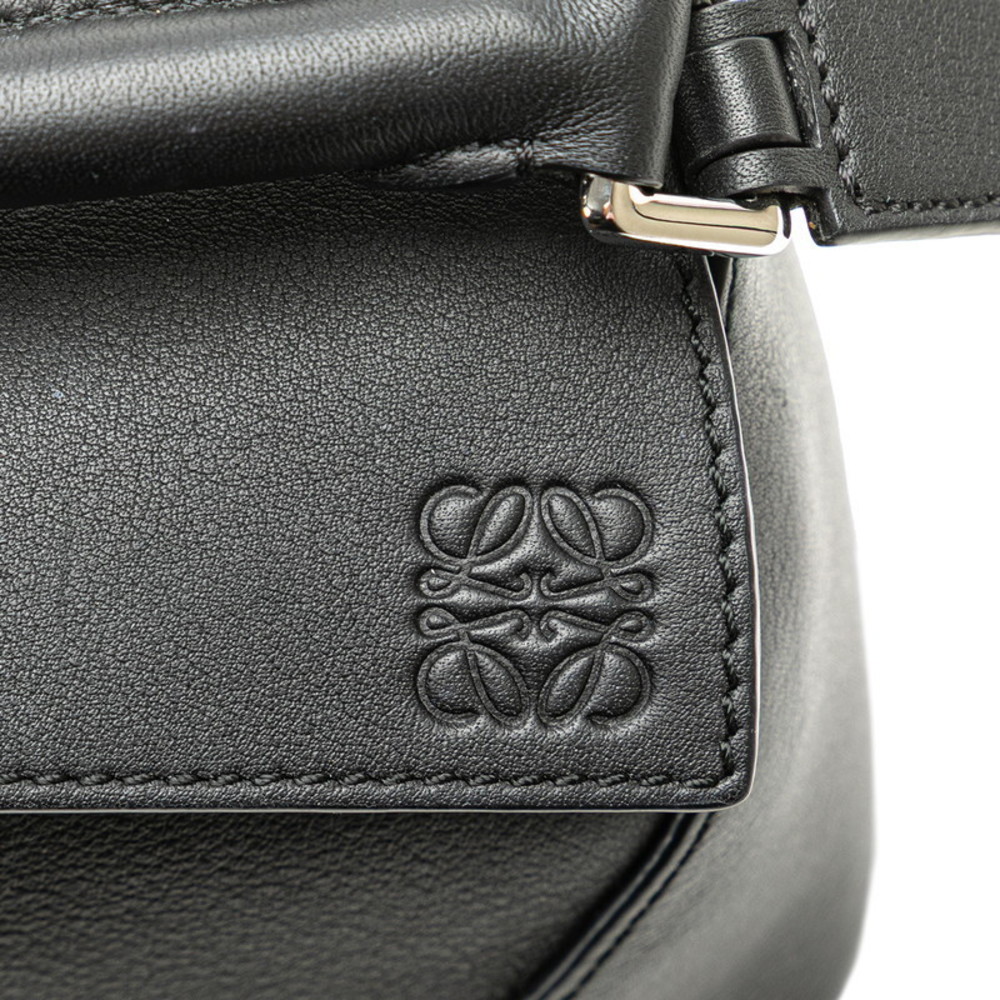 Loewe Edge Logo Bag Black Handbag Puzzle Mini Anagram Leather Shoulder - Picture 8 of 11